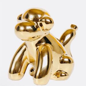 NWT- Trending One Home Design-Gold Ceramic Balloon Monkey Home Decor